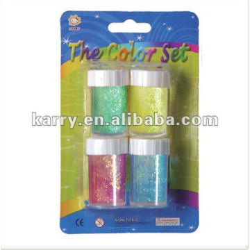 EL COLOR SET GLITTER GLUE 4 COLORES UN SET DE 20 ML POR POT NO TÓXICO